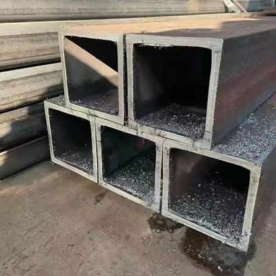 أنبوب فولاذي مستطيل أسود مربع 200 مم قطع ليزر بنفايات الفولاذ الطري